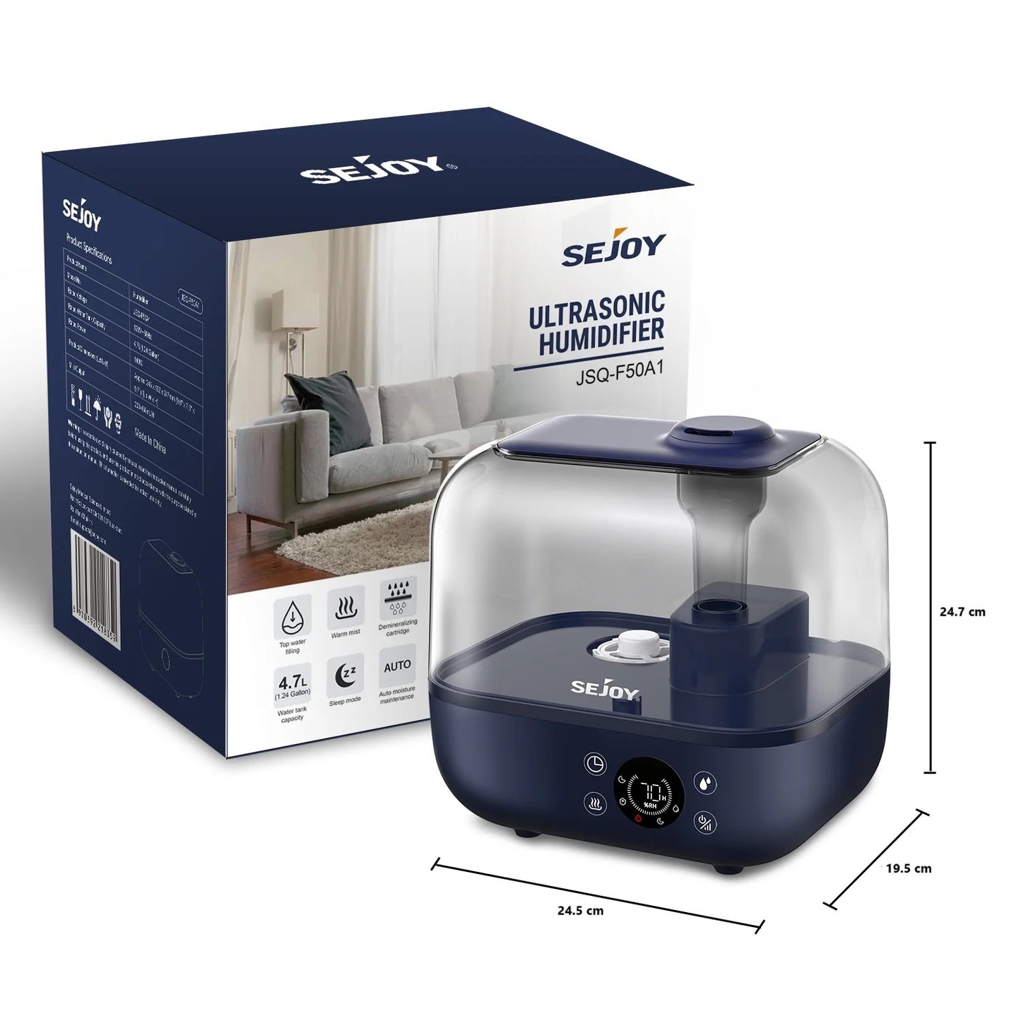 Humidificador de Aire Sejoy Ultrasónico 5L con Aromaterapia
