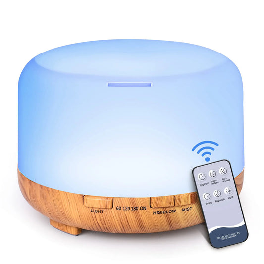 Humidificador Ultrasónico Compacto con Aromaterapia y Luz LED